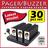 Premium 30pcs Pager Buzzer set Paging System Hawker Centre Wireless F&B Food Buzzer 2024 new model