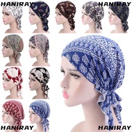 HANIRAY Turban Hat  Fashion Scarf Muslim Printed Headwear