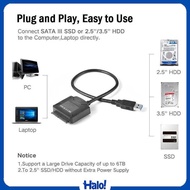 USB 3.0 to SATA Adapter Cable for 3.5 2.5 Inch HDD SSD 40cm - ZD0004