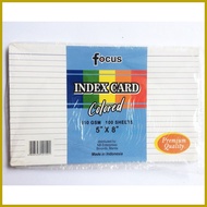 ✸ ◿ ∇ Index Card (Colored) Focus  1/2 (5"x 8") , 1/4 (4"x 6"), 1/8 (3" x 5")