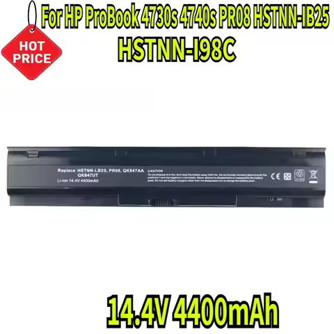 14.4V 4400mAh Battery HSTNN-I98C HSTNN-IB2S HSTNN-LB2S For HP ProBook 4730s 4740s PR08 HSTNN-IB25 QK