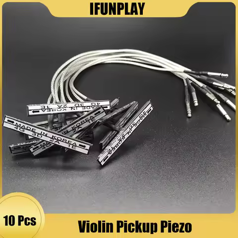10Pcs High Sensitive Violin Pickup Piezo Violin Fiddle EQ Pickup Bridge Piezo Maker Violin Parts wit