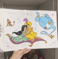 (玻璃牆貼) 日本迪士尼100周年紀念jasmine茉莉公主阿拉丁燈神貝兒belle美女與野獸公主Beauty and the Beast行李箱貼紙wall Sticker 。disneystore 