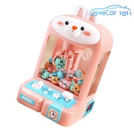 ของเล่นเครื่องจักรเกมกรงเล็บอาเขตเครื่องก้ามปูขนาดเล็กพร้อมตุ๊กตา10แคปซูลของเล่นเกมปั้นจั่นสำหรับเด็