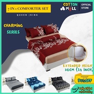 #CMK2 880TC 7 IN 1 Cadar Comforter Set Tebal Toto/blanket/Selimut/Bed sheet/ QUEEN KING Comforter Be