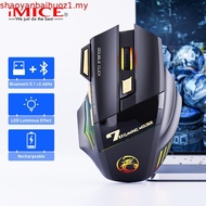 Wireless Gng Mouse USB IMICE GW-X7 3200DPI Dual Mode Rechargeable 7 Keys 2.4Ghz Silent Mouse Bluetoo