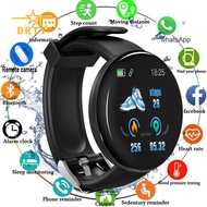 D18 Smart Watch with Heart Rate Monitor Round Fitness Digital Watch for Men Women