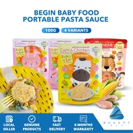 Begin Baby Food Portable Pasta Sauce - 100g, Organic, Delicious, Ideal for Kids 8M+