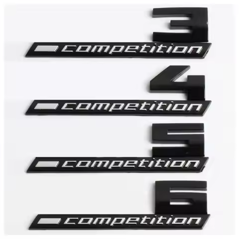 Giossy Black 3D ABS COMPETITION ABS Emblem Thunder Edition For BMW M1 M2 M3 M4 M5 M6 M7 M8 Car Trunk