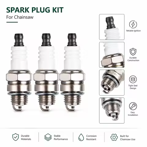 Spark Plug Kit Replacement for Husqvarna 50 51 55 61 268 272 XP 345 350 351 353 Chainsaw Parts Ignit