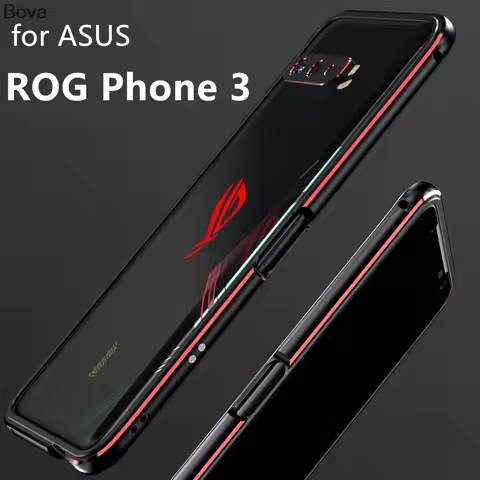 Case For ROG Phone3 Luxury Deluxe Ultra Thin aluminum Bumper for Asus ROG Phone 3 ZS661KS + 2 Film (