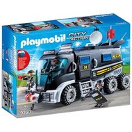  &lt;德國製玩具&gt; 正版 摩比人 城市系列 SWAT反恐特警裝甲車 聲光 playmobil ( LEGO 最大競爭對手)