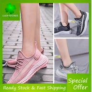 Size 36-41 Lucky Women Alpha Flying Knit Ready Stock Malaysia Casual Sneakers Mesh Fly Knitting Kasu