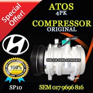 HYUNDAI ATOS 4PK ORIGINAL SP10 COMPRESSOR/ KOMPRESOR  (CAR AIRCOND SYSTEM)