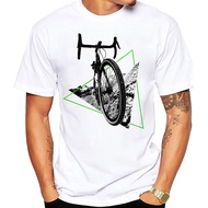Triangle Gravel Bike Adventure Cycling T-Shirt Men Fixed Gear Bicycle Sport TShirt Hip Hop Boy Casual T shirt Premium White Tees