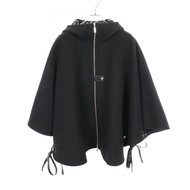 【二手】LOUIS VUITTONMonogram 連帽披肩 FIC017QWE 羊毛真絲 Monogram 披肩外套 女款