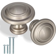 (2 Pek Bifold-Tombol Pintu 1-3/4" (44mm) Diameter Almari Besar-Tombol Pintu/Bifold-Tombol Pintu (mat