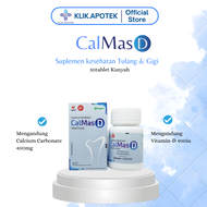 CALMAS D 30tablet Kunyah | Suplemen Vitamin D & Kalsium | Untuk Kesehatan Gigi & Tulang