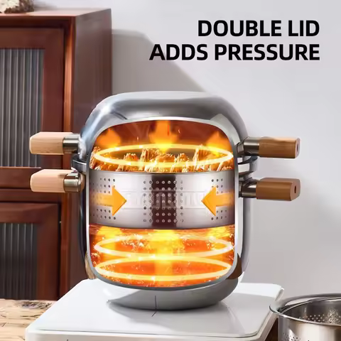 2025 Version Steamer Machine Food Multi Purpose Cookware Stainless Steel Steamer Food Stewed Cooker 