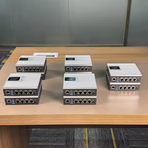Fanless Mini PC, Intel N100 Soft Router, 4xi226-V,2.5GDDR4,2x USB3.0,2 x NVMe,2 x SATA, pfSense Fire