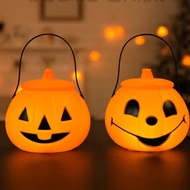 Halloween pumpkin Candy basket w lid Halloween decoration props