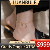 LUANBULE New Gold Women's Silver Anklet S999