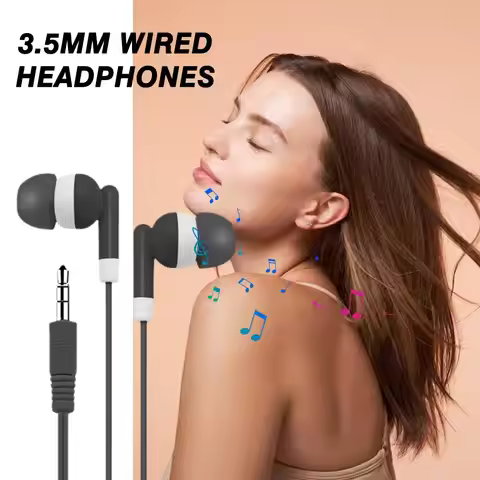 3.5mm Wired Earphone New 3.5mm Wired With Microphone In-ear Game For Samsung Mobile Phone For Pc Hea