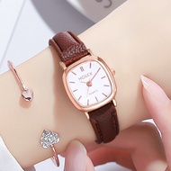 HOLEK A005 Jam Tangan Wanita Anti Air Tali Kulit Fashion Korea Retro Terbaru Kecil Jam Tangan Cewek