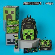 Smiggle MINECRAFT กระเป๋าเป้สะพายหลัง สไตล์คลาสสิก สําหรับเด็กประถม