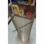 Stainless Steel Wire SS 304 10mm x 10mm x 1mm Worm Braided Mesh Wire Hole 1cm SS304 Meter