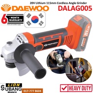 DAEWOO 20V Lithium 115mm Cordless Angle Grinder DALAG005 - Come with 2pcs Batteries - 6 Months Local