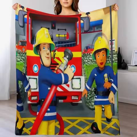 New fireman sam fireman toys pajamas birthday party supplies clothes Throw Blanket Summer Beddings m