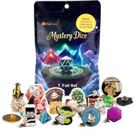 Haxtec Mystery Dice Set DND Dice Wide Range of Patterns Polyhedral Gaming Dice for Tabletop & Role-P