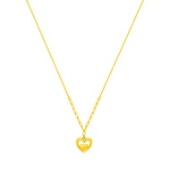 Citigems Eternal Embrace Heart Necklace in 916 Gold