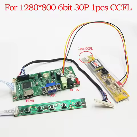 For LTD154EX0C LTN141AT03 LTN154X3 B154EW08 30PIN 15.4" 1280X800 CCFL 58C Controller board HDMI VGA 