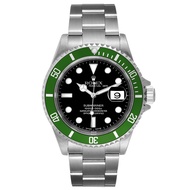 Rolex Rolex Submariner Kermit Green Bezel (Reference 16610LV). A stainless steel, green-dial automatic wristwatch with date. 2003/2004