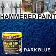 DARK BLUE 1L ( 1 LITER ) HAMMERED PAINT ( METALLIC PAINT HEAVY DUTY ) HAMMERTONE / HAMMERITE Direct to rust Metal paint