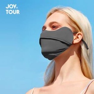 JOY TOUR - 立體冰絲護眼角防曬口罩 | 防紫外線 | 透氣速乾面料 | 冰絲遮臉面罩 |戶外防曬 |行山騎行防曬面罩 |物理防曬—【黑色】