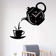 Fashion Modern 3D Mirror Wall Clock Acrylic Mirror Wall Sticker Living Room Decor