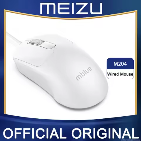 Original MEIZU Mblue M204 Wired Mouse Desktop Computer Office USB interface Classic Mouse Suitable f
