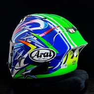 Japan Arai RX-7X NAKANO 04 GREEN Maya RX7X Safety Helmet Painted Duck Tail Big Rear Deflector Aerody