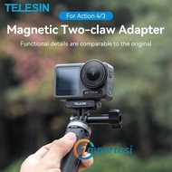 Telesin Magnetic Dual Claw Mount For Dji Action 5 Pro 4 & 3