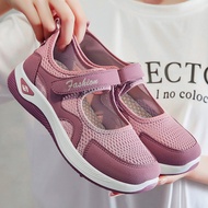 4 Colors Large Size 36-41 Women's Velcro Breathable Casual Shoes Summer Mesh Soft Sole Comfortable S