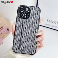 Compatible For OPPO Reno 8Z 7Z 8 7 Lite Reno 10 9 7 5 Pro Reno6 F21 Pro 5G Phone Case Korean Style Plush Woven Cloth Shockproof Soft TPU Mobile Back Cover With Holder