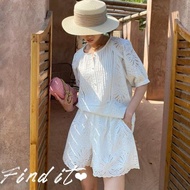 小香風Find棉法式名媛歐美白襯衫