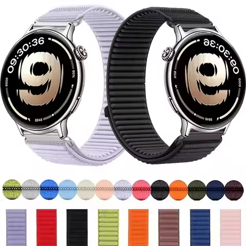 18/20/22mm Nylon Loop Strap for OPPO Watch S-X3-X3 Mini Soft Breathable Band for Huawei 5 GT6-5 Pro 
