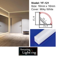 Aluminium Profile Casing LED Light Channel Strip Light LED Track Light Recessed Ceiling Corner YF121 Amazing Lighting