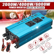 2000/4000/6000W Solar Inverter Inverter Voltage Transformer Converter 4USB LED Display Inverter+Sock