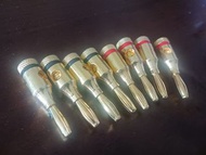 鍍金香蕉插頭一套8粒