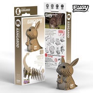 Eugy Dodoland Wild Kangaroo 3D Paper Puzzle for Kids. Eco-Friendly DIY Gift for Children. Unique 3D 